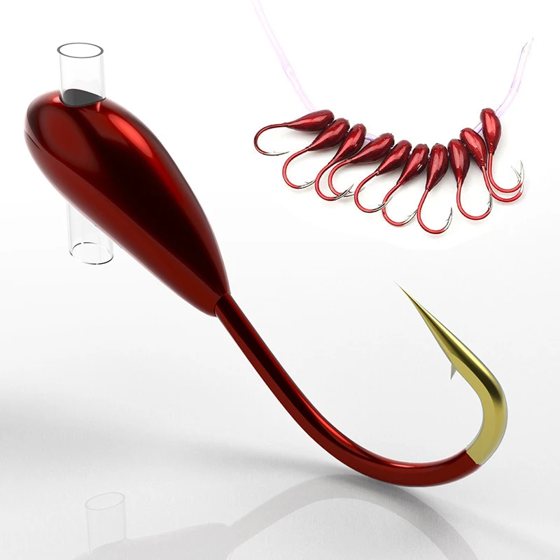 Fishing Hook Barbless - 10/20PCS Inverno Amo da pesca sul