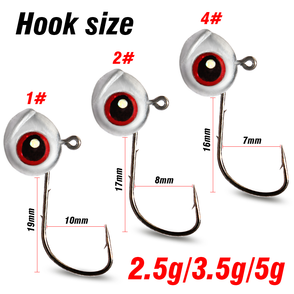 Fishing Hook Size - 5-30 pz Big Fish Eye Jig