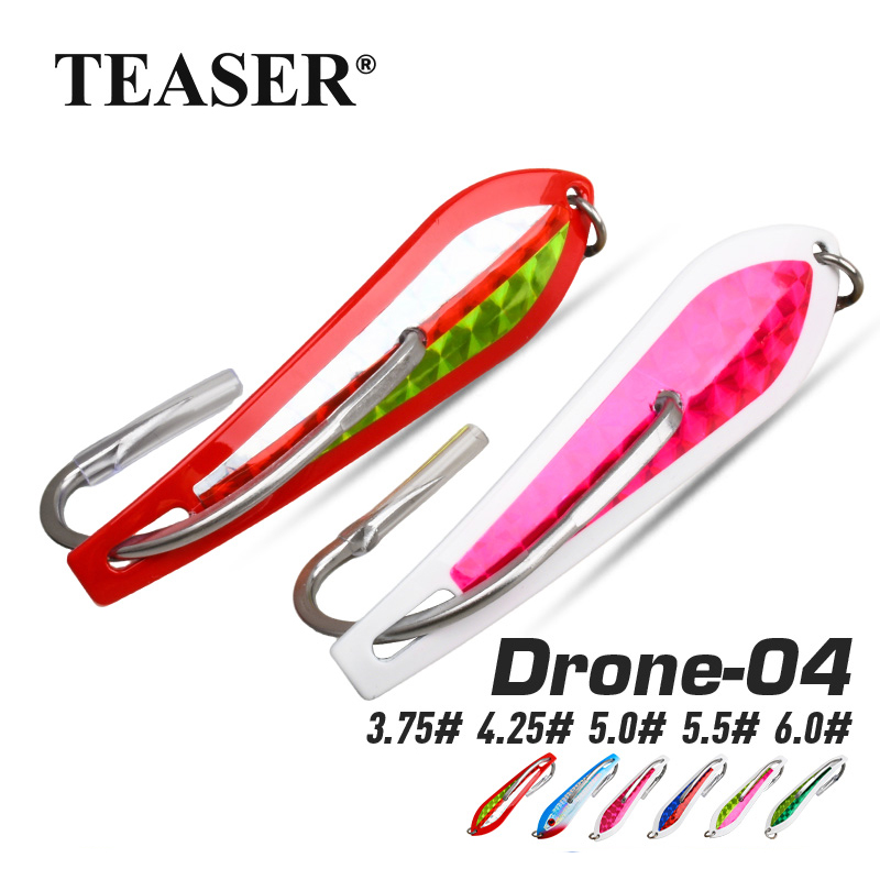 Fishing Hook Size - TEASER Jig in Metallo Grande a