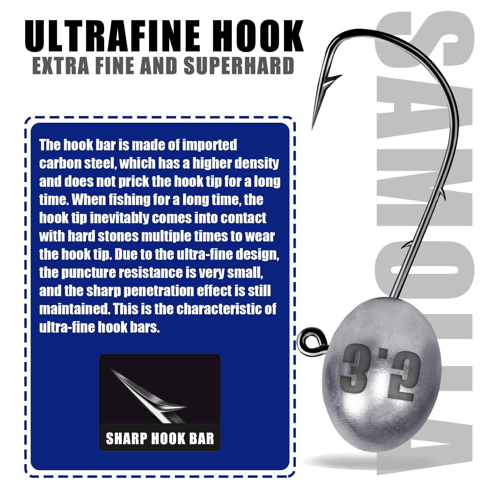 Jig Head Hook 1X Rockfish Ajin - Fishing Hook Offset recensione e prezzo