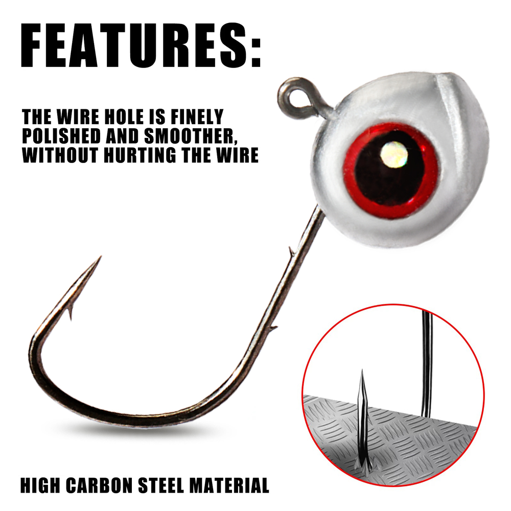 5-30 pz Big Fish Eye Jig Head  - Fishing Hook Size recensione e prezzo