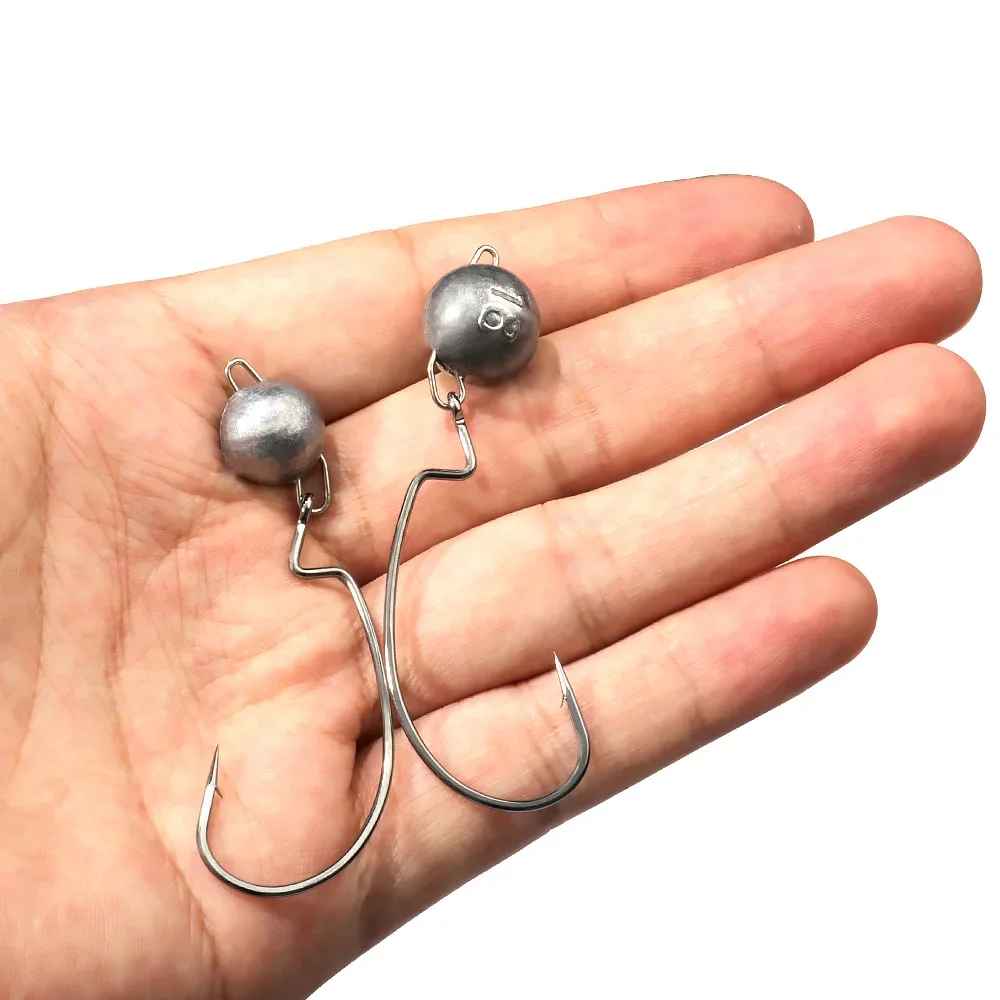 5 pz Metallo Jig Testa Verme G - Fishing Hook Offset recensione e prezzo